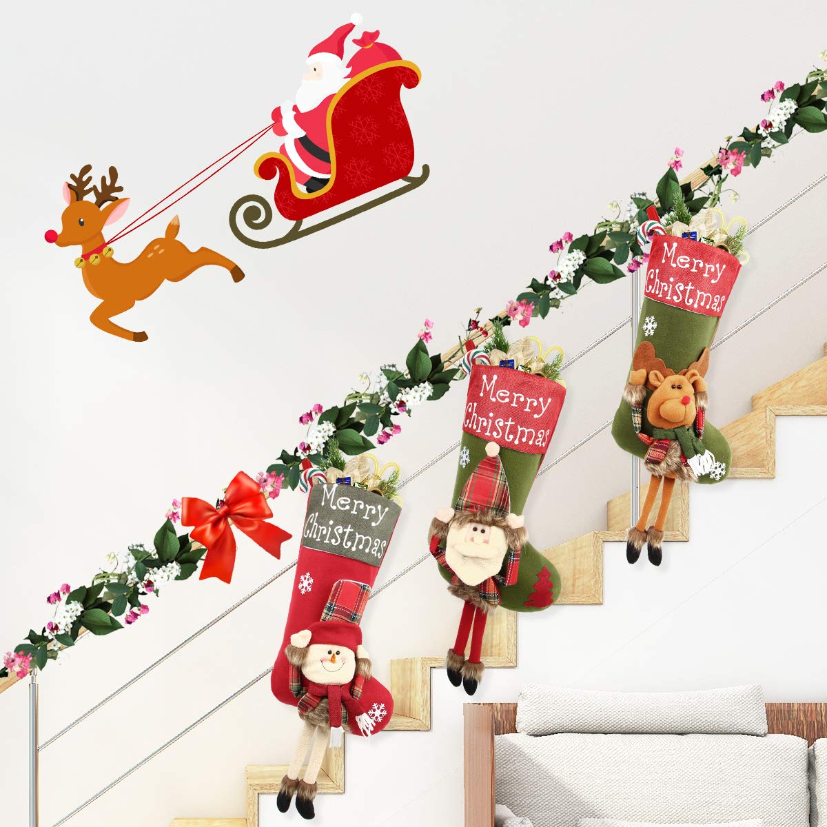 Dreampark Christmas Stockings, Big Xmas Stockings Decoration - 18\