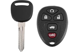 X AUTOHAUX 1 Set 315MHz Keyless Entry Remote Ignition Transponder Key Fob 5 Buttons for Chevy Malibu 2004-2012 for Pontiac G6