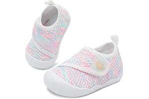 FEETCITY Baby First Walking Shoes Wide Baby Shoes Infant Sneakers Newborn Crib Shoe Barefoot Lightweight Slip On Shoe