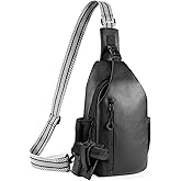 DegeTMVe Tactical CCW Sling Bag for Men & Women - Premium Vegan Leather Concealed Carry Holster Crossbody Bag, Anti-Theft Pack with Adjustable Guitar Strap (Fits iPad 11, iPhone 16 Pro Max)
