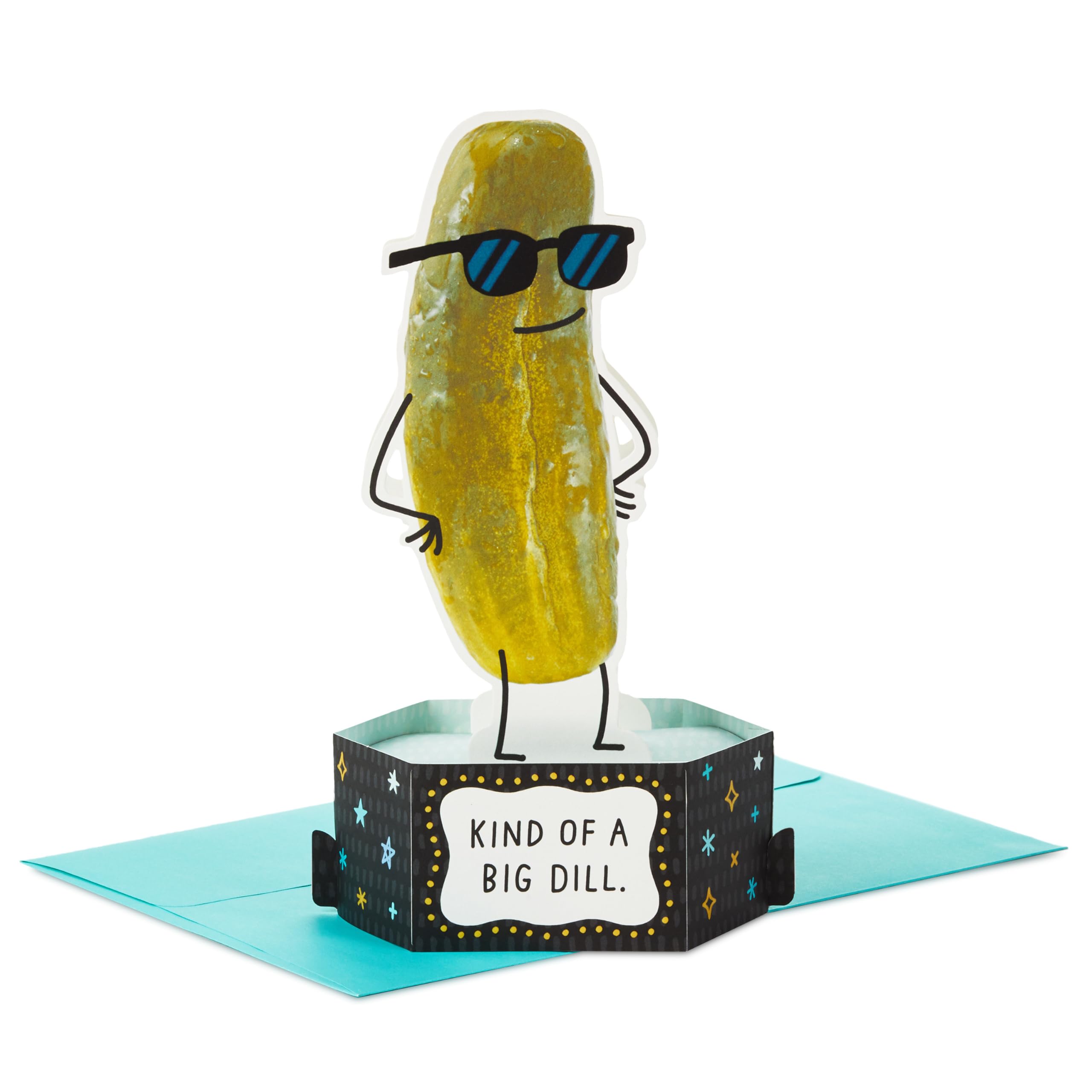 Hallmark Paper Wonder Shoebox Funny Pop Up Card (Big Dill) for Birthdays, Graduation, Congratulations