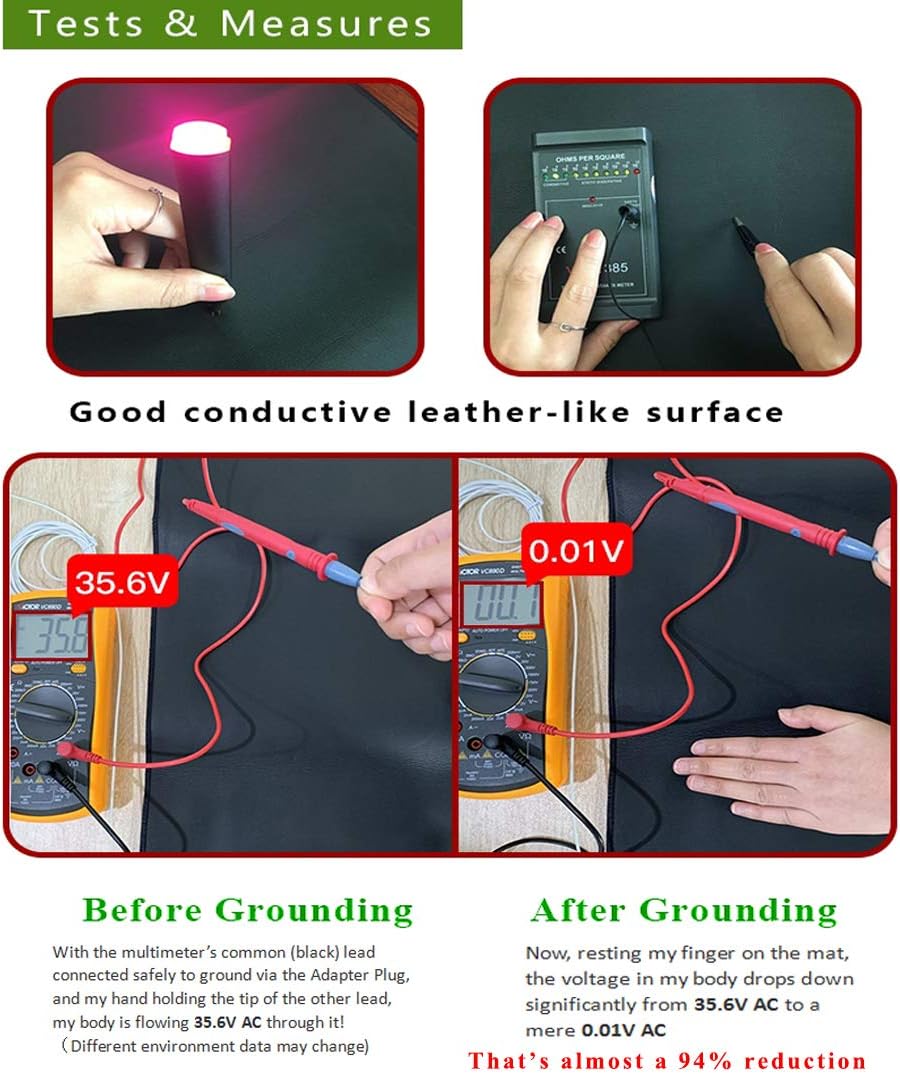 Grounding Mat, Earthing Mat UK, Grounding Pad for Yoga, Under Desk ...