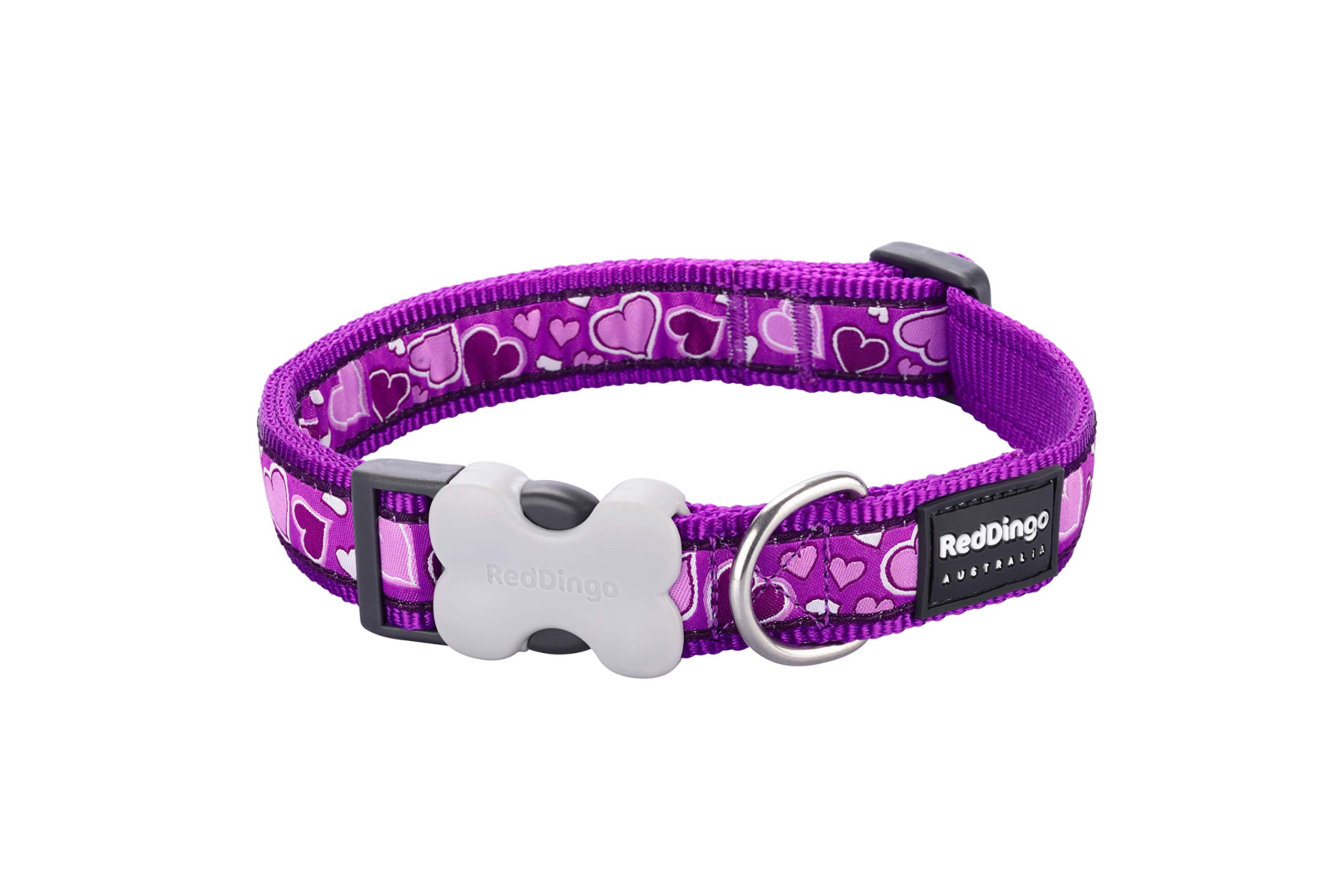 Red Dingo Bucklebone Dog Collar Design, Breezy Love Purple, X-Small 12mm โ image 1