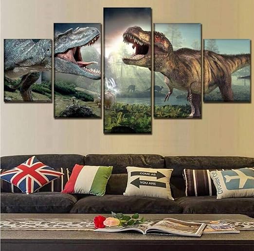 Amazon.com: WOAIC Home & Kitchen 5 Pieces Dinosaur Pictures Modern Wall