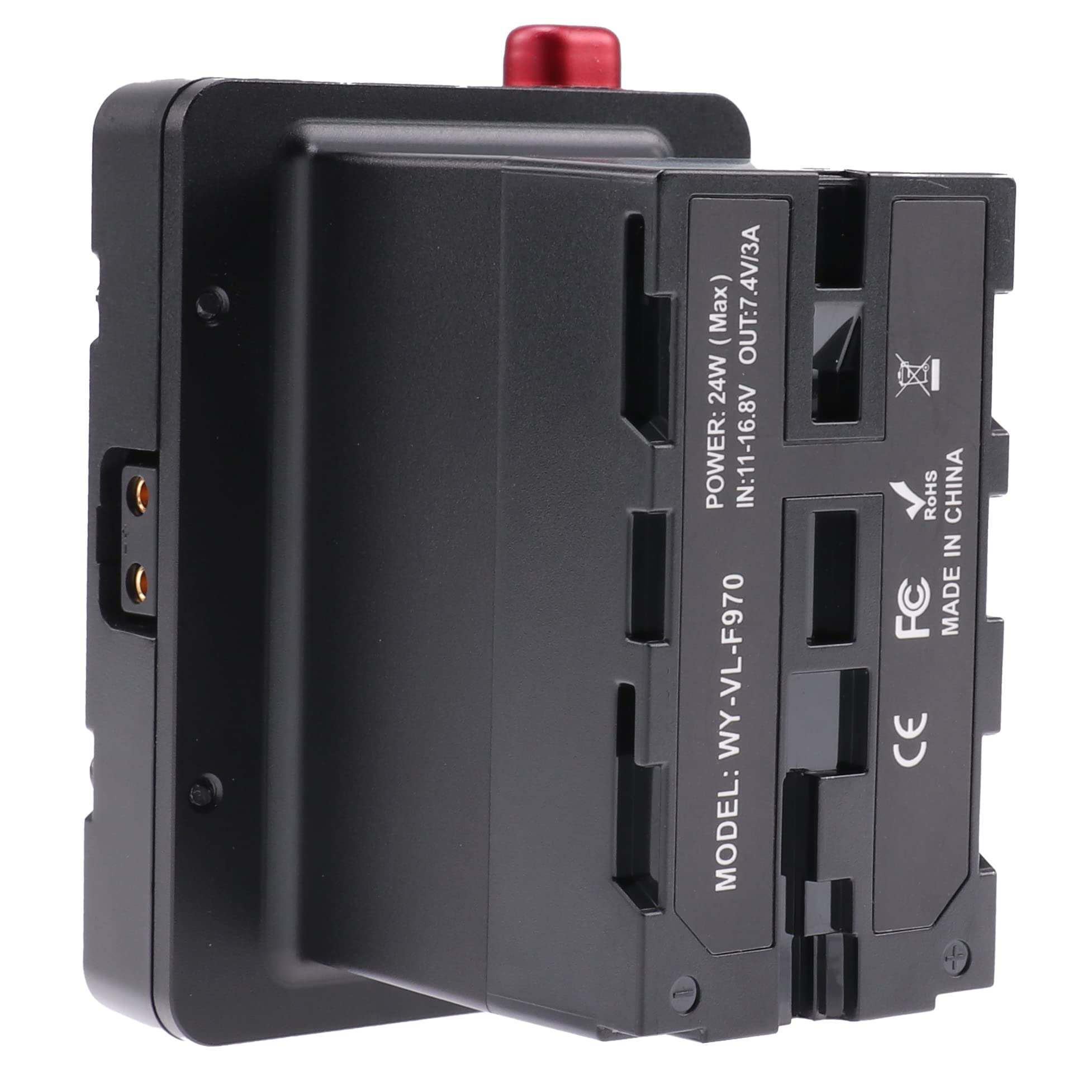 Photo 1 of Foto4easy V-Lock V Mount D-tap Battery Plate Adapter to NP-F NP-F970 F960 F750 F770 F550 Battery Power Adapter for Camera Moniitor LED Light Z Cam E2 F6 S6 F8 Video Camera