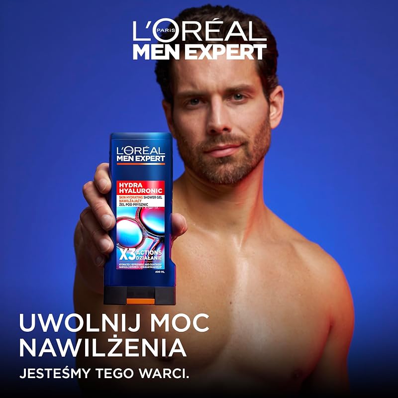 L'Oréal Paris, Men Expert HYDRA HYALURONIC, gel de ducha, 400 ml