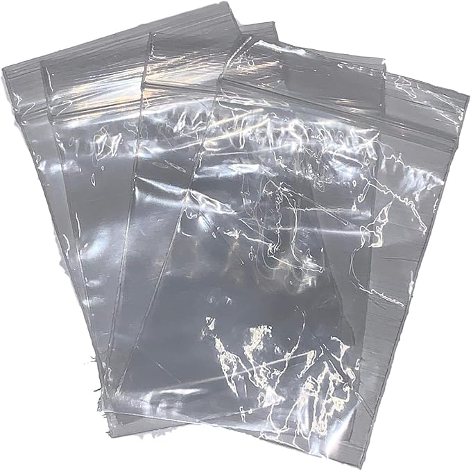 Packitsafe 100 Grip Seal Bags 4x5.5 Inch Clear Plastic Polythene