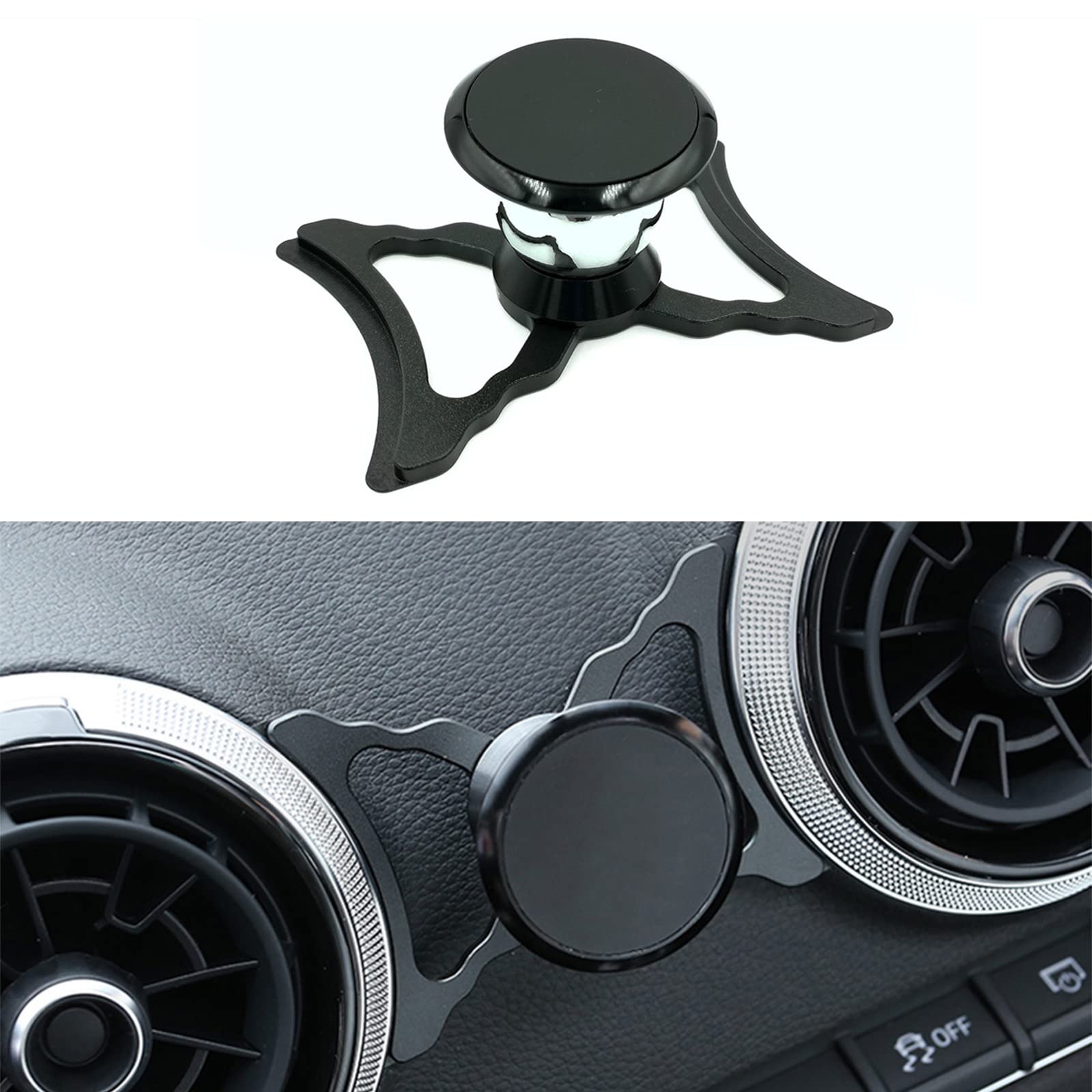 Cookiss magnetic phone car mount Compatible with Audi A3 8V and Audi S3 8V Suitable for Smartphone and GPS with car phone holder 360 Degree Adjustable View (Black)