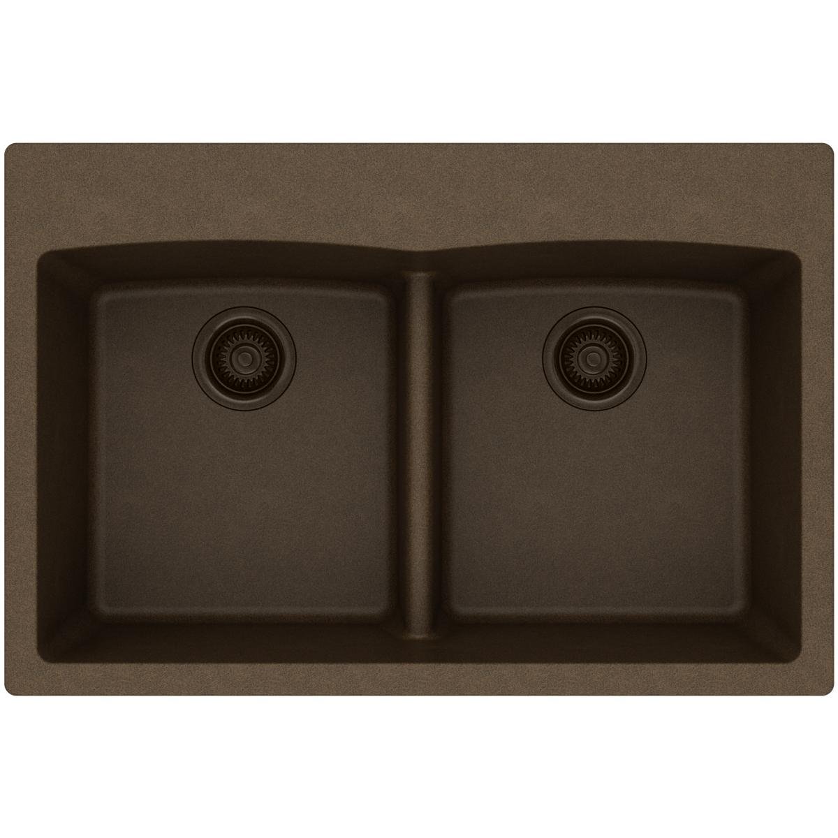 Best Elkay Quartz Kitchen Sink 33X22 Drop In Double Bowl