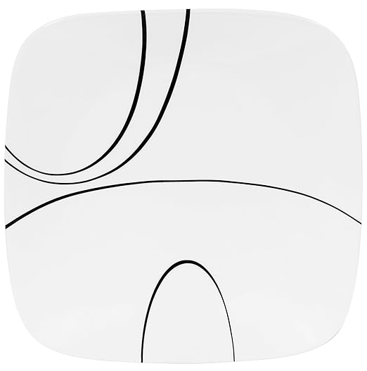 Corelle Square 101/4Inch Dinner Plate, Simple Lines