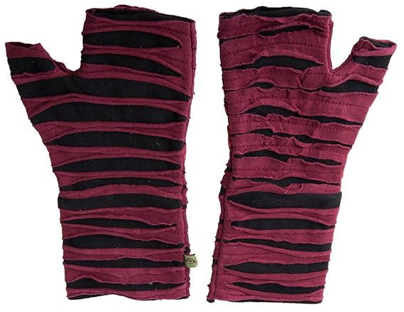 Vishes bestickte Handstulpen aus Samt alternative Bekleidung