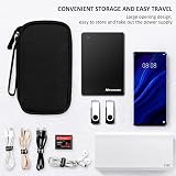 GVSAVY Double Layer Accessory Bag Black Oxford Cloth Digital Storage Mini view 4