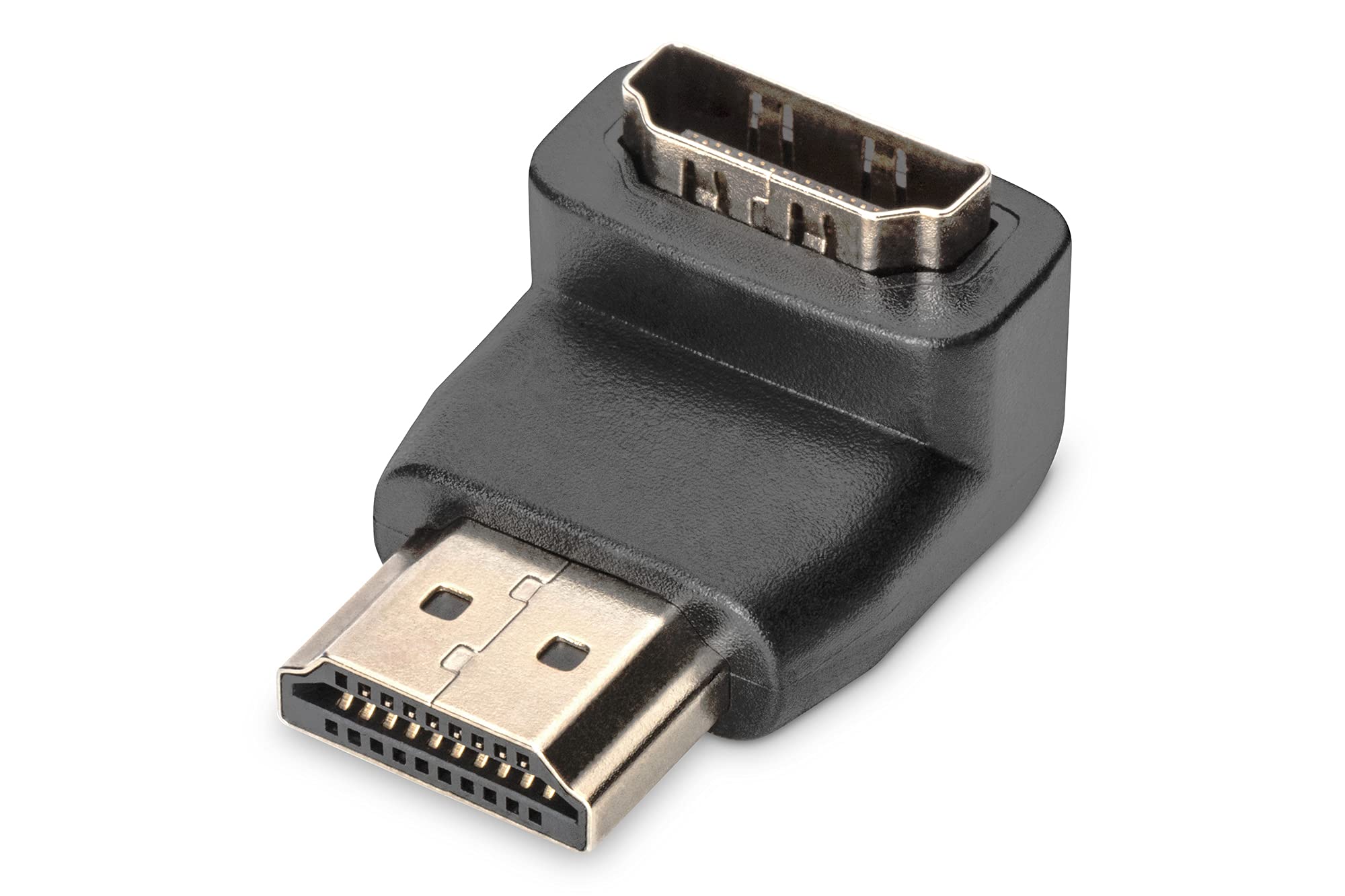 DIGITUS AK-330502-000-S Type A Male - Type A Female 90 Degree Angled HDMI Adapter - Black