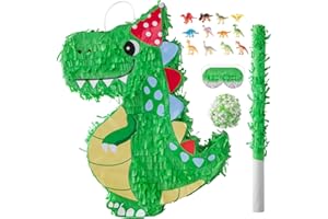 VINTS Dinosaur Pinata Kids Piñata with Blindfold Perfect for School Parties, Birthday Parties, Dinosaur Themed Party Decorati