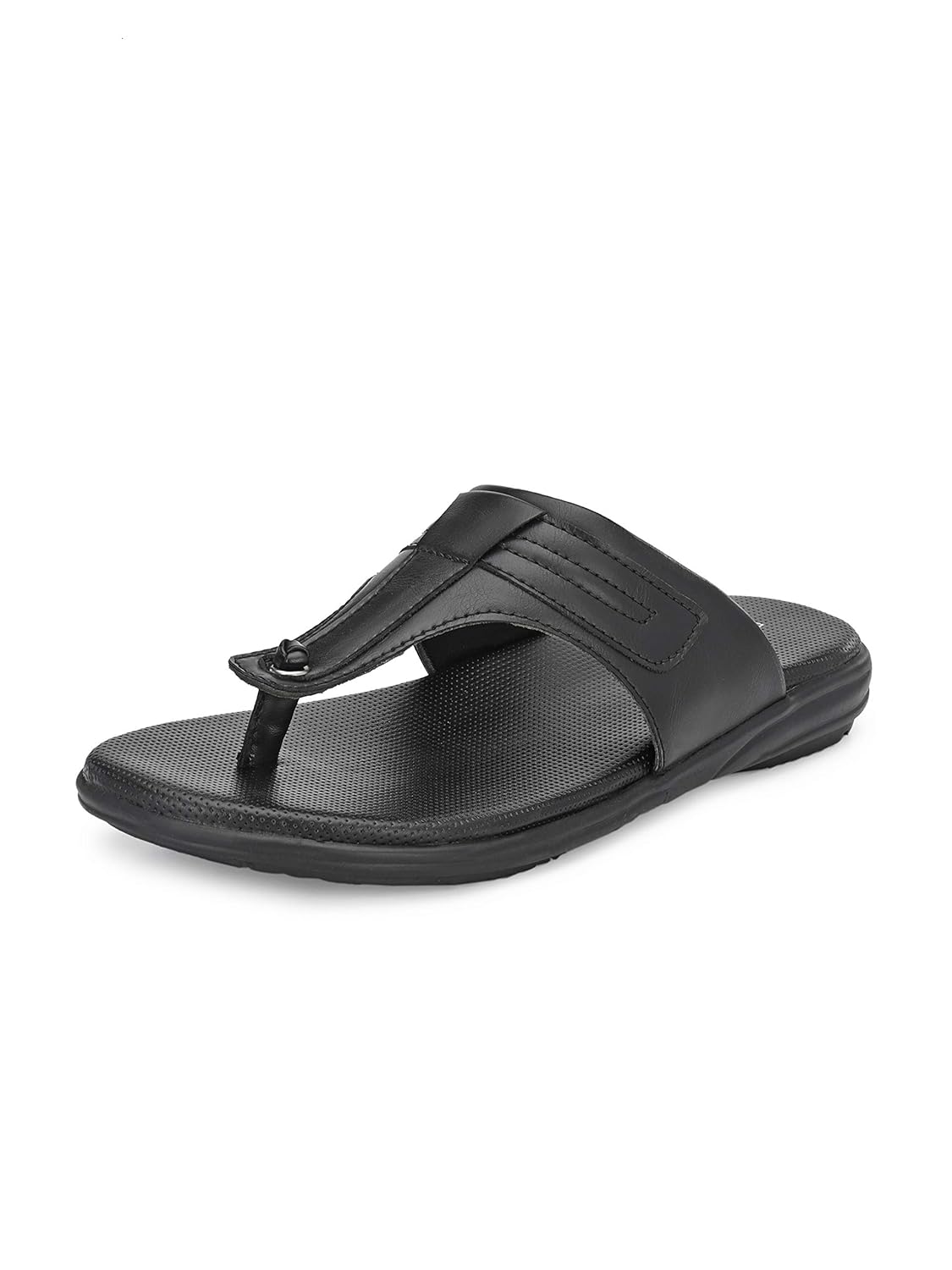 Buy EL PASO Men's Black Faux Leather Floaters Comfortable Thong