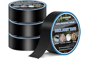 SIKEDEPRO Joist Tape for Decking 2'' X 50',4 Rolls Weatherproof Butyl Tape for Decking,Butyl Sealant Tape,Deck Flashing Tape, Ideal for Wood Decks Beams Roof, Outdoor Construction Use