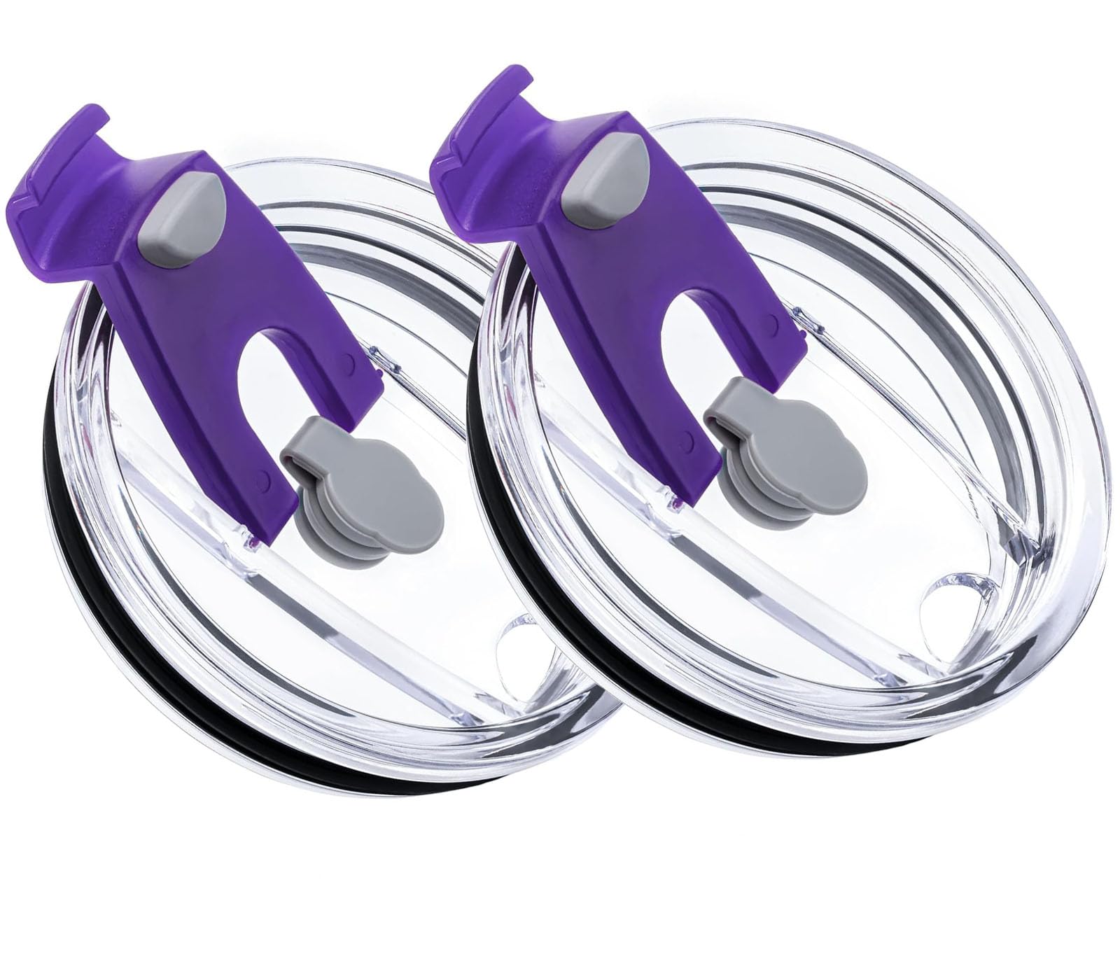 Photo 1 of 20 oz Tumbler Lids, 2 Pack Spillproof Splash Resistant Lid for Yeti,Beast,Juro,Ozark Trail,Atlin,Coffee Mug and More Cooler Cup,Covers for 20 Ounce Tumbler (Purple, 20 OZ)