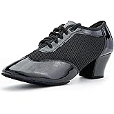 RoseMoli Women's 2" Practice Dance Shoes Latin Dance Shoes Lace-up Ballroom Modern Salsa Rhythm Teaching Practice Professional Performance Dance Shoes