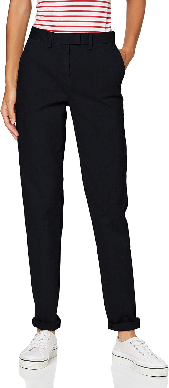 Tommy Hilfiger Women's Heritage Slim Fit Chino Trouser, Blue (Midnight