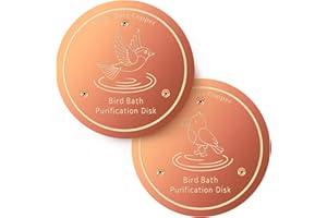 Leoihmaoel 2 Pack Bird Bath Copper Disk - 99.99% Pure Copper Water Cleaner for Outside, Pure Copper Bird Bath Purification Disk,Safe Natural Solution for Bowls, All-Season Use