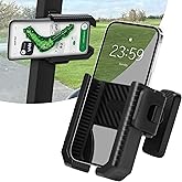 Phone Holder for Golf Cart - Magnetic Golf Cart Phone Holder with Ultra-Strong N52 Magnet & 360° Rotation, Universal Fit for Smartphones/Thick Cases - Secure Hands-Free Golf Accessories (Black)