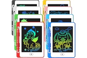 OMXDG 8 Pack LCD Writing Tablet for Kids, 6.5 Inch Colorful Doodle Board Drawing Tablet, Erasable Reusable Electronic Drawing Pads, Educational Learning Toys Birthday Gifts for Girls Boys Age 3 4 5 6 7 8