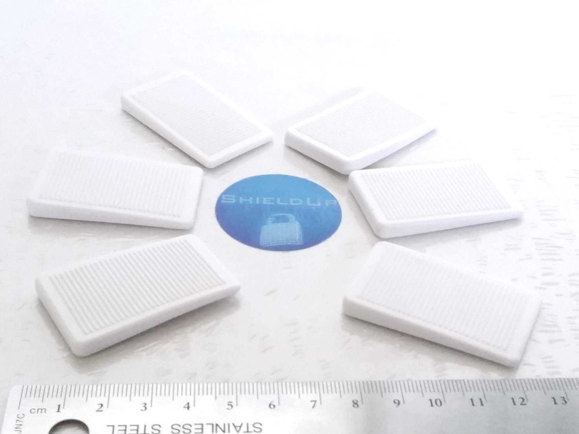 ShieldUp White Plastic Furniture Wedges Table Levellers Window Stoppers - Pack of 6