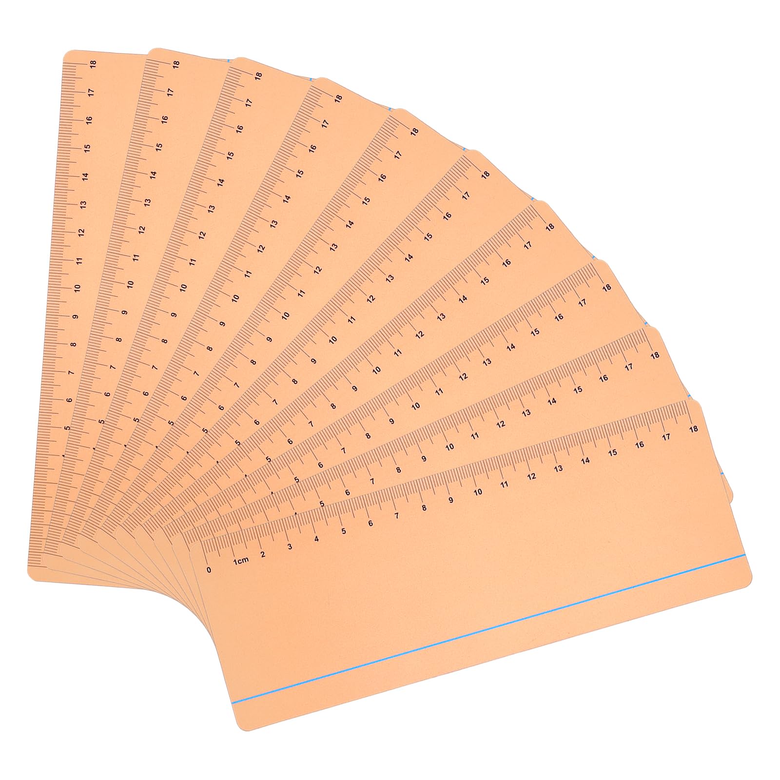 PATIKIL Guided Reading Strips, 10pcs Highlight Colored Overlay Bookmarks with Line Reading Tracking Ruler Reduce Visual Stress Teacher Teaching Supplies for Classroom, Light Orange