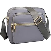 DIHKLCIO Nylon Crossbody Bags for Women Purses and Handbags Women's Casual Messenger Bag Waterproof Black Crossbody Purse