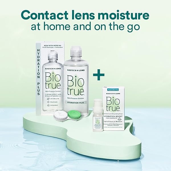 BIOTRUE CONTACT LENS SOLUTION, MULTI-PURPOSE SOLUTION FOR SOFT CONTACT LENSES, LENS CASE INCLUDED, 10 FL OZ