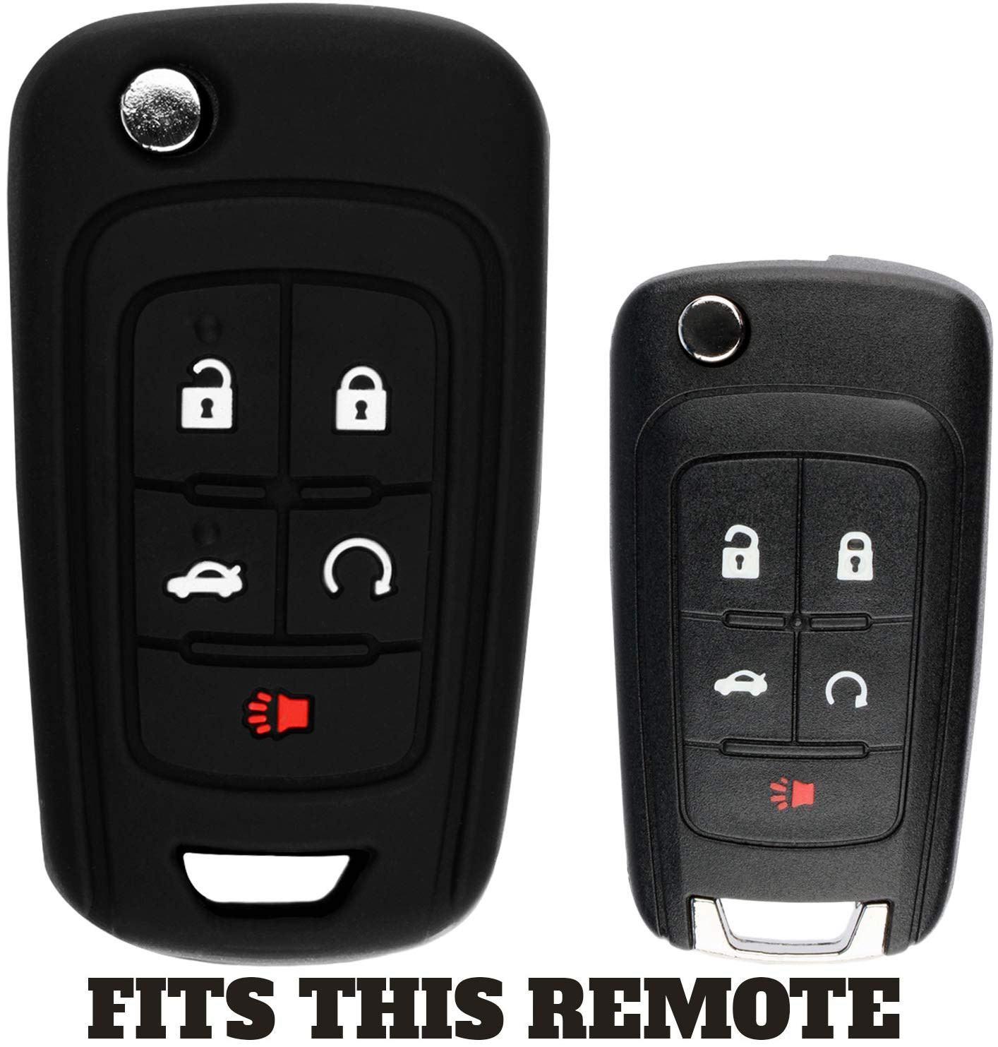 KeyGuardz Keyless Entry Remote Car Flip Key Fob Shell Cover Rubber