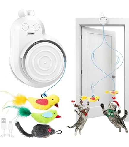 thumbnail image 2 of Bird Toy For Cats Flappy Bird Cat Toy - Rechargeable Chirping Bird With Flapping Wings For Indoor Cats Catnip Toys 2 of 10