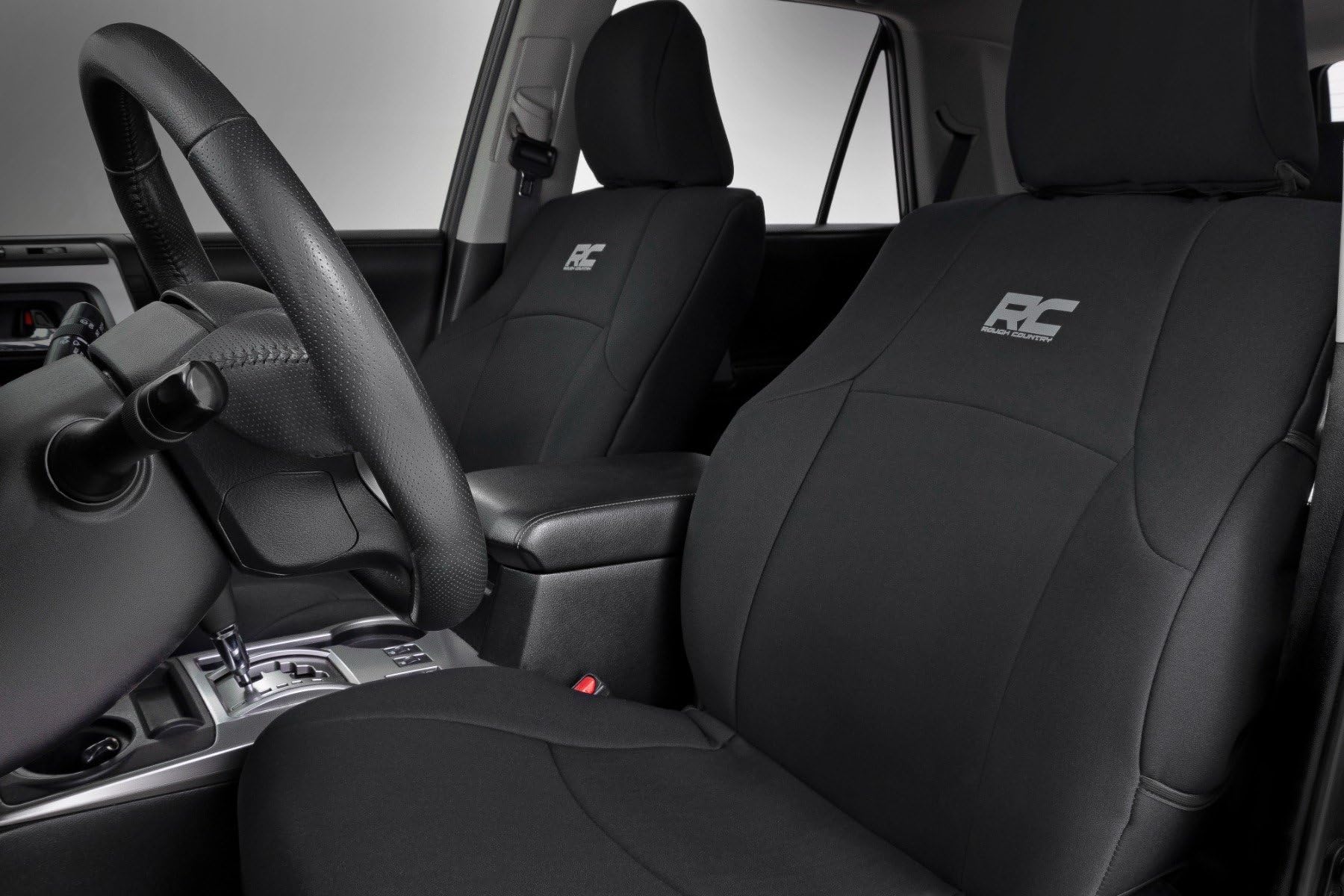 Photo 1 of (missing pieces) Rough Country Neoprene Front Seat Covers for Toyota 4Runner (2011-2024) - Waterproof & UV Resistant, Foam Padded, Front & Rear Seat Cover Set
