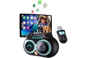 OTTOCAST Cabin Care Car Adapter with Baby Car Camera, 2026 Wireless CarPlay Plug-and-Play, Display on CarScreen, 1080P Rear S