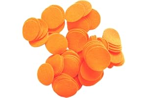 Playfully Ever After Neon Orange Craft Felt Circles (1 Inch - 100pc)