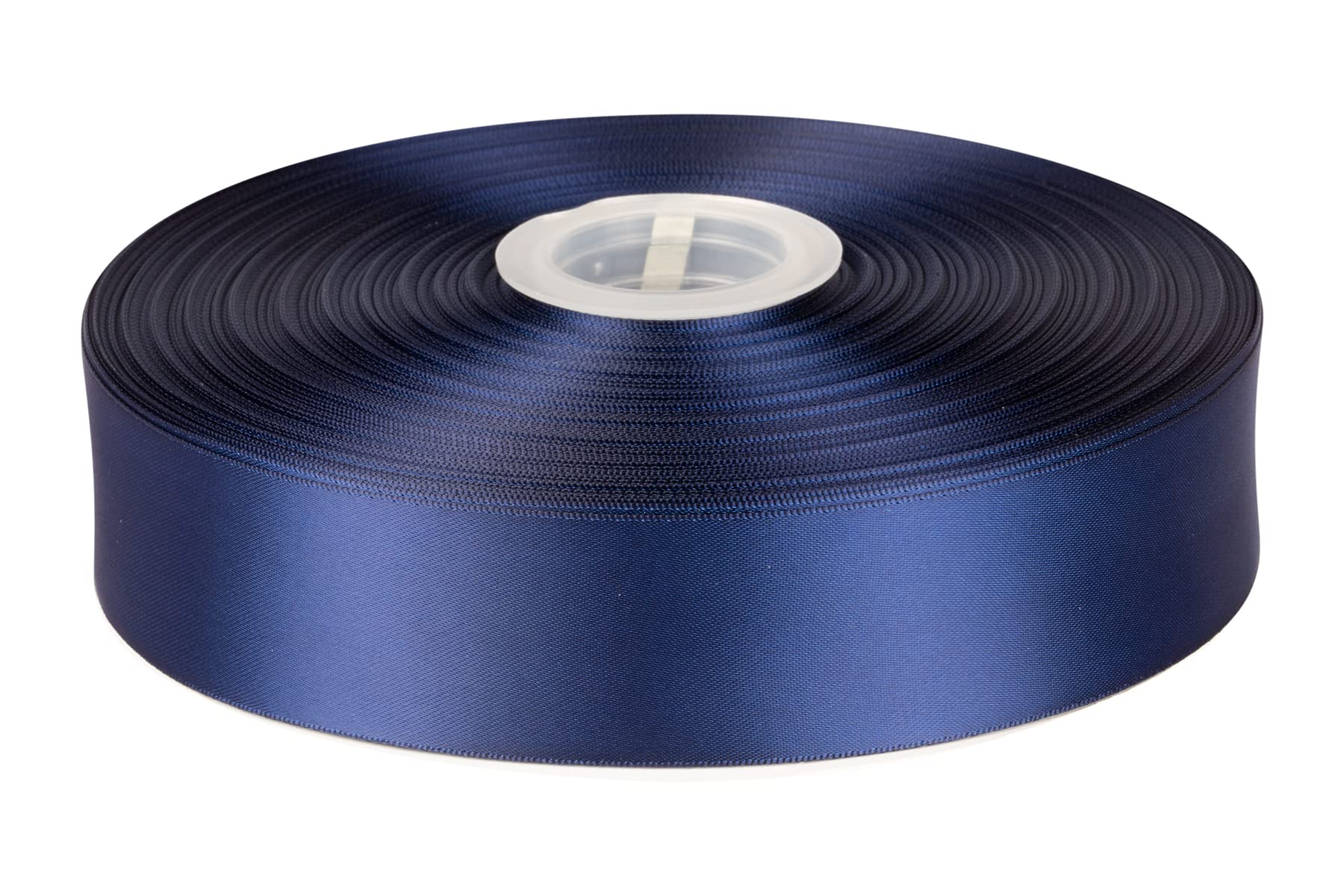 Fondersy 38mmX 91M Double Faced Satin Ribbon Navy Polyester Ribbon for Gift Wrapping Wedding Decoration Floral Arrangement Crafts