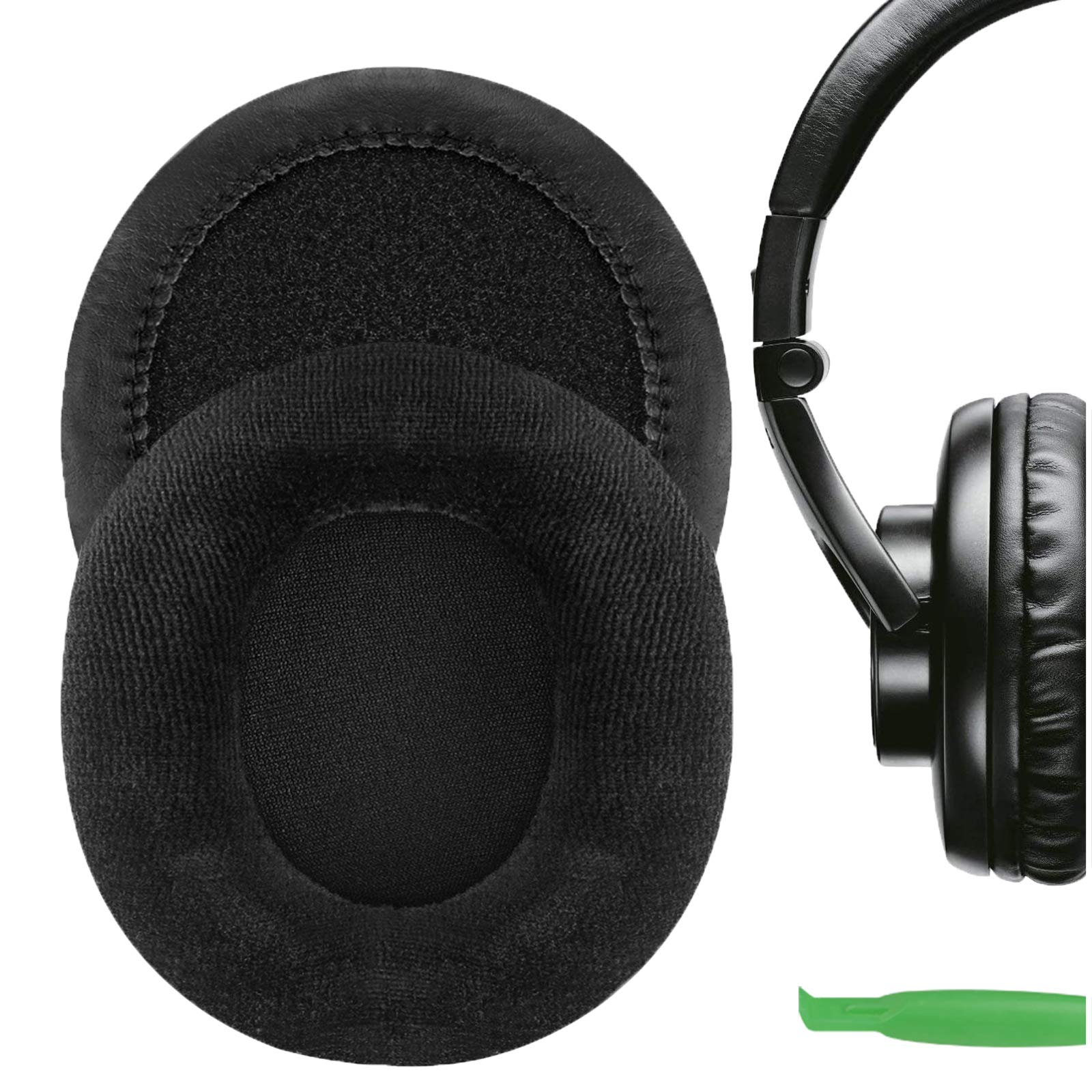 Geekria Comfort Velour Replacement Ear Pads for Shure Srh 240/440/ 840/940/ 1440/1540/ 1840, Hpaec 240/440/ 840/940/ 1440/1540 Headphones, Ear Cushions (Black)