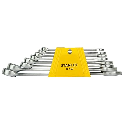 STANLEY 70-963E Chrome Vanadium Steel Combination Spanner Set with Maxi-Drive