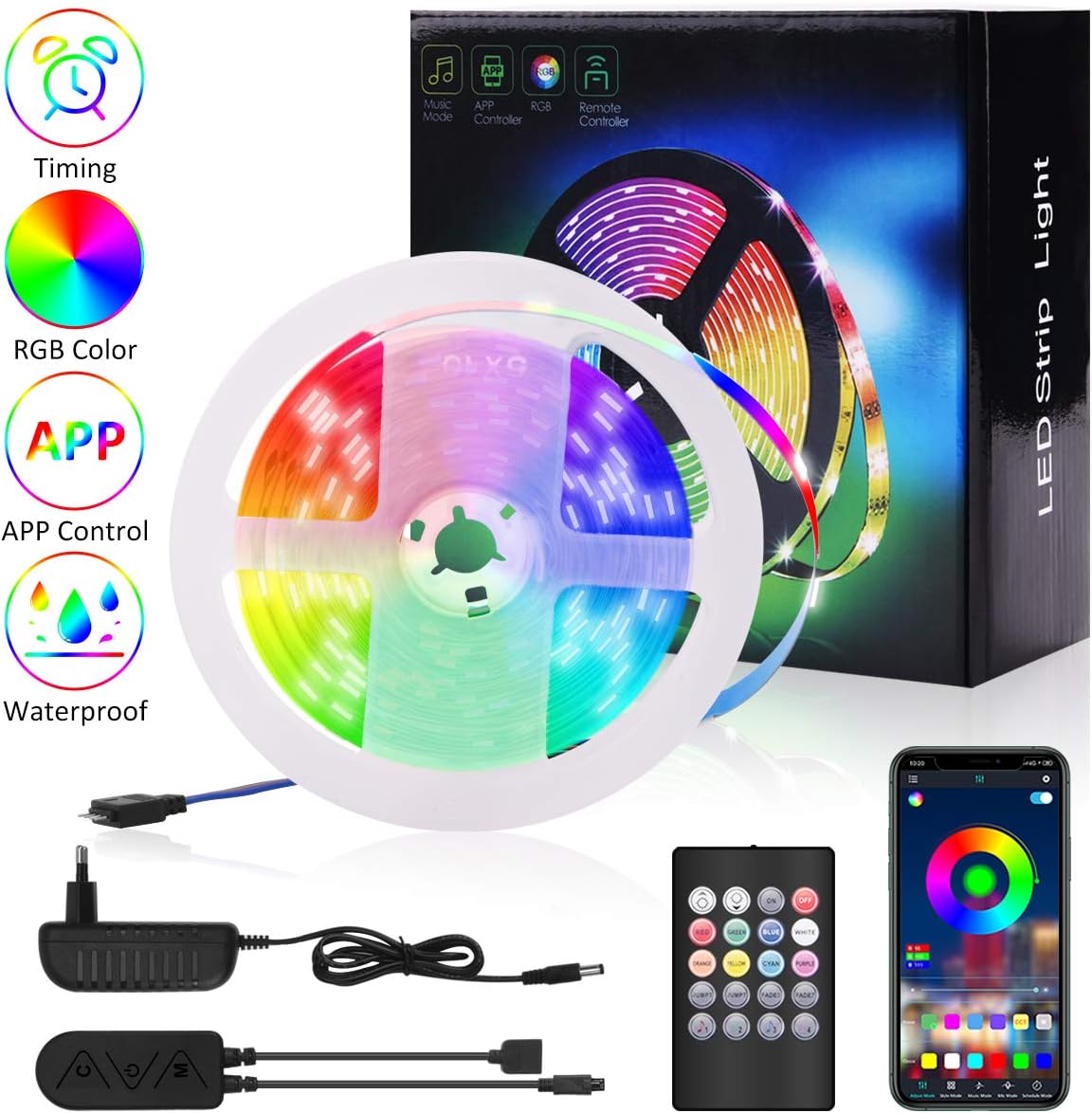 barra luminosa con bande magnetiche