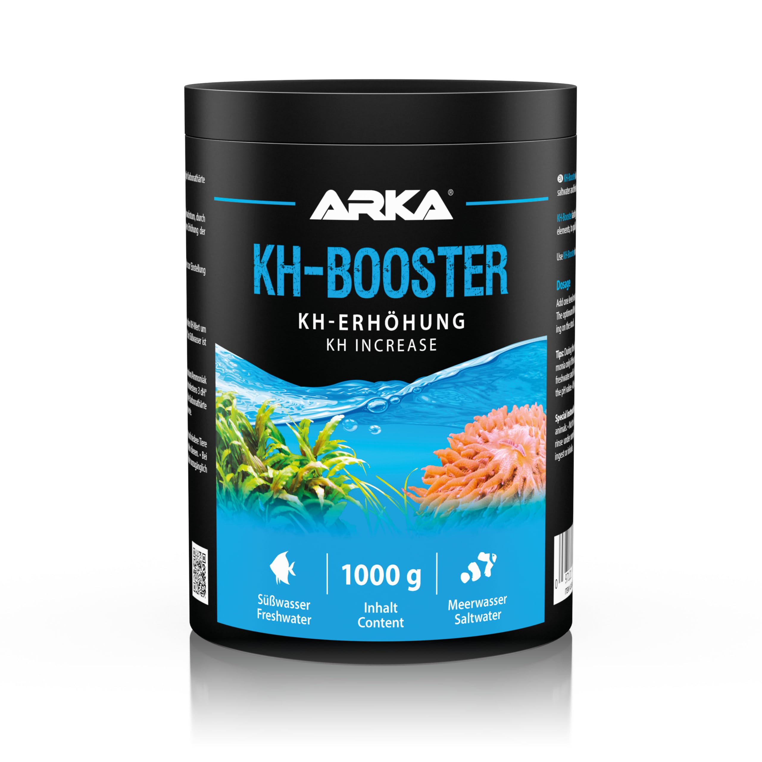 KH Booster – ARKA Carbonate Hardness Powder 1000g – raises KH & stabilises pH in freshwater & marine tanks – protects biofilter & supports nitrification – ideal for soft water, shrimp & reef aquariums
