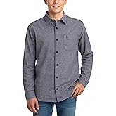Volcom Boys Button Down Shirt - Classic Woven Long Sleeve Plaid Collared Flannel Shirt for Boys (Sizes: 4-20)