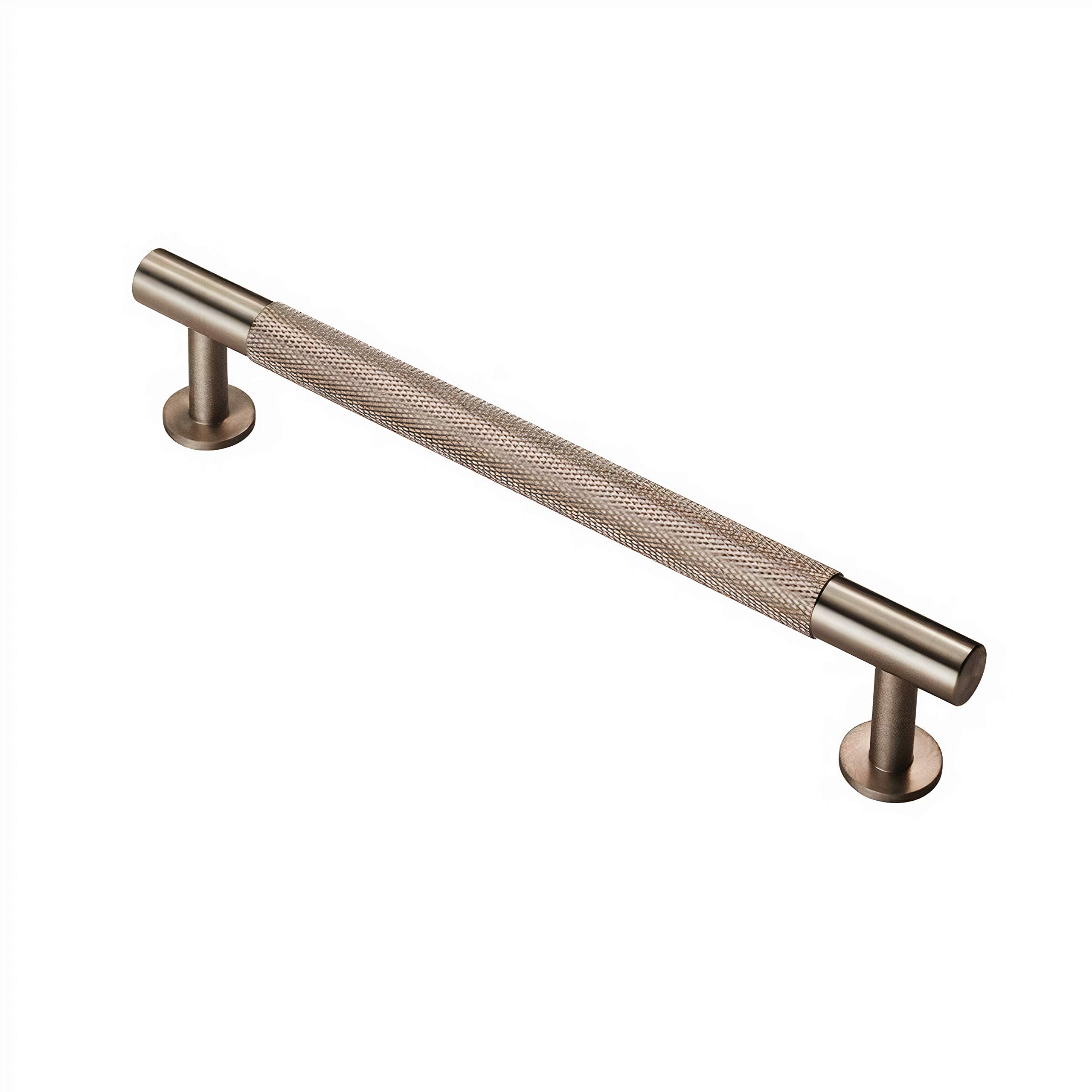 Carlisle Brass Knurled Pull Handle – 160mm Antique Brass Cupboard & Drawer Handle - Satin Nickel