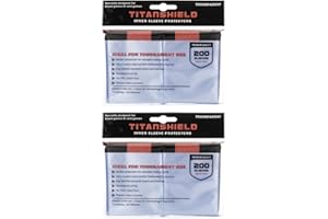 TitanShield 400 Premium 60-Microns Ultra Clear Standard Size Perfect Exact Fit Inner Card Sleeves. Perfect for Double-sleeving and Compatible with Pokemon Cards MTG Magic The Gathering Lorcana