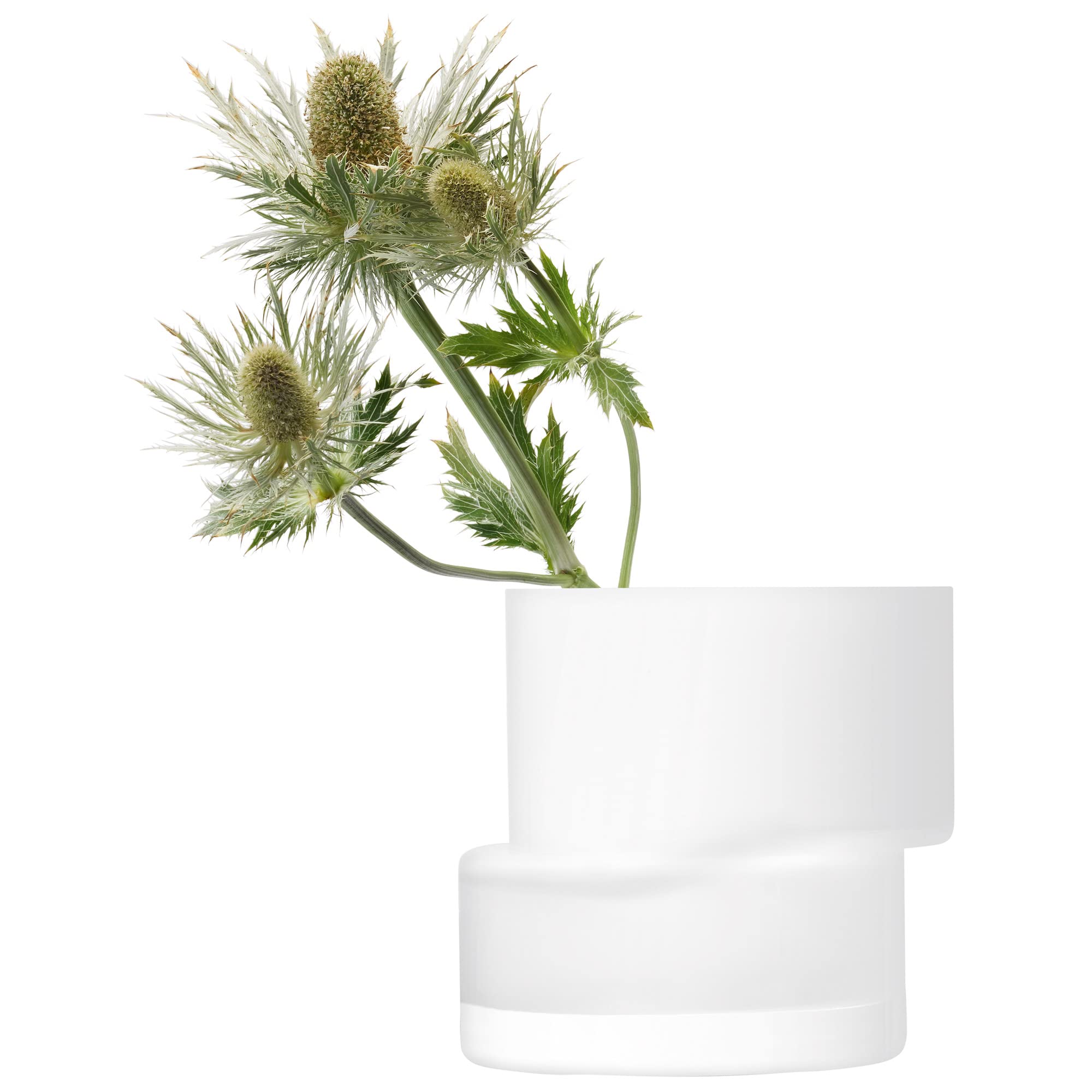 LSA International Tier Lantern/Vase H13.5cm Chalk White | 1 Unit | Handmade Glass | TD09
