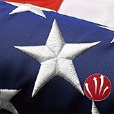 American Flags for Outside 3x5 FT,Heavy Duty Long Lasting Nylon US Flag 3x5 Outdoor,Fade Resistant All Weather USA Flag,Embroidered Stars, Brass Grommets,Premium American Flag 3x5 FT