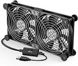 ELUTENG 120mm Dual Row USB Fan 3 Speed 5V Cooling PC Laptop Router PS5 TV Box view 1