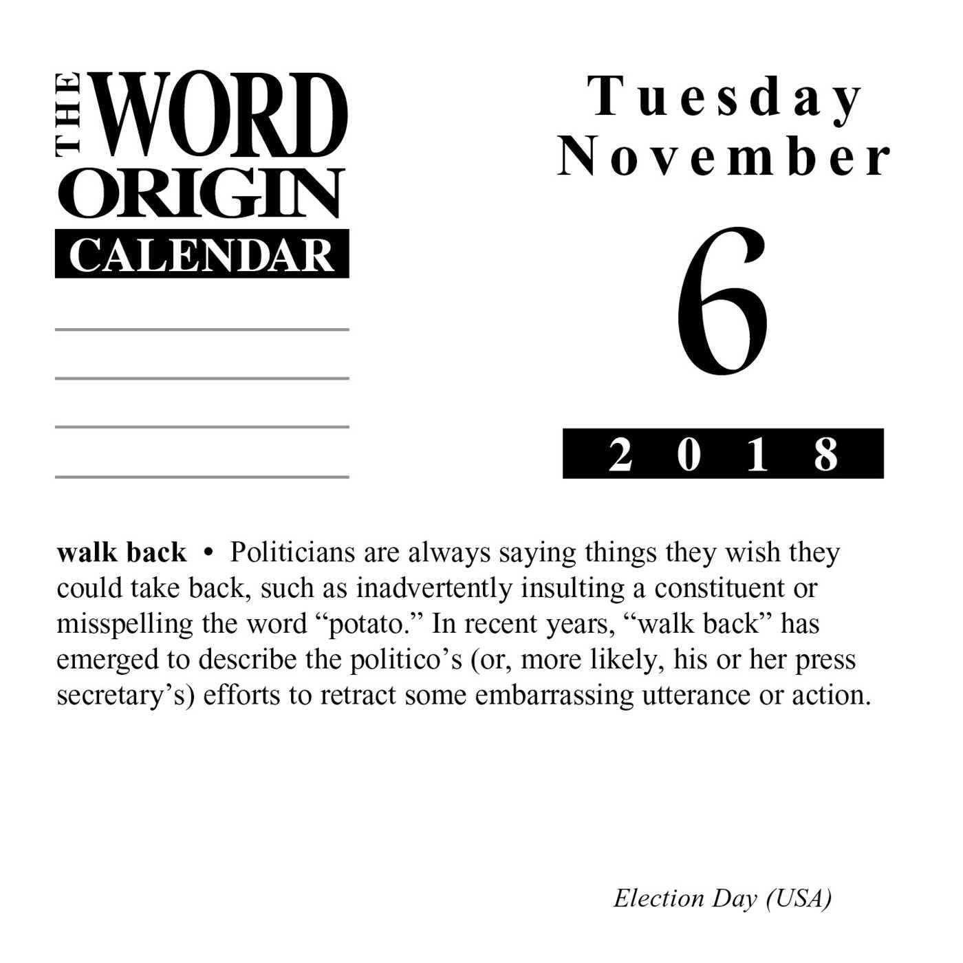 Amazon Word Origin 18 Day To Day Calendar Mcnamee Gregory Words Language