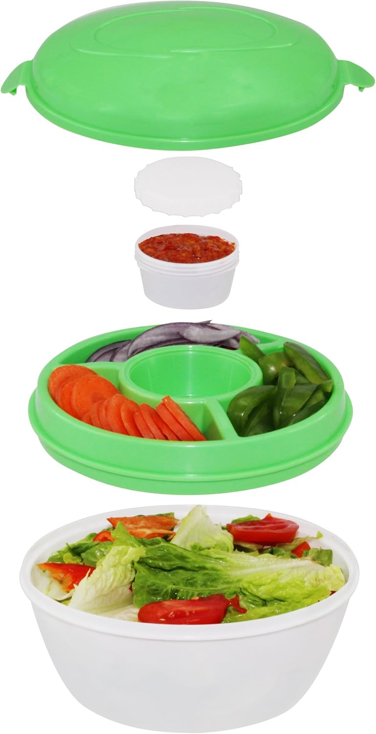 Chiller Bowl Portable Salad Kit, 5 Piece Set Kitchen & Dining