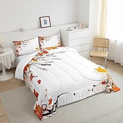 Erosebridal Fall Thanksgiving Bedding Full, Red