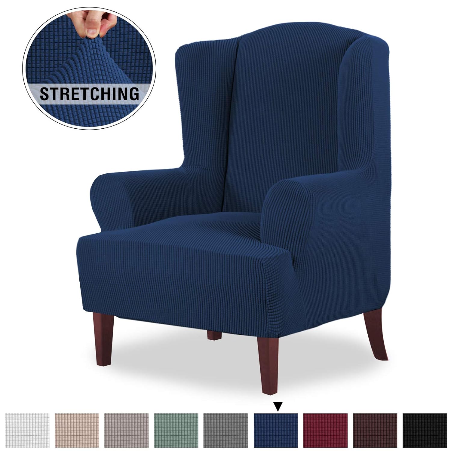 Best queen anne blue chair covers